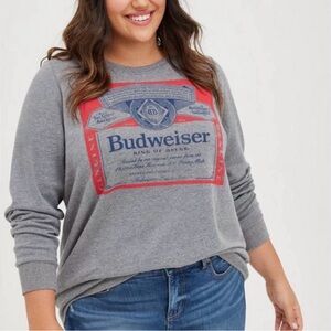 Torrid Brew City Budweiser Graphic Crew Neck Sweatshirt Women’s 5X NEW